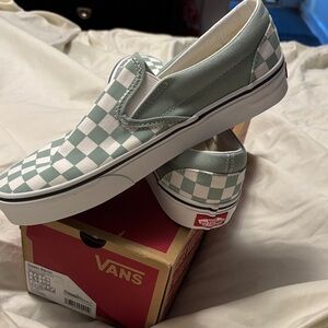 Vans Mint woman Checkered Slip-On Shoes